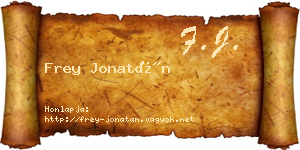 Frey Jonatán névjegykártya